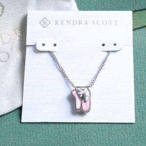 Kendra Scott Ballet Necklace Blush Mother-of-Pearl Silver